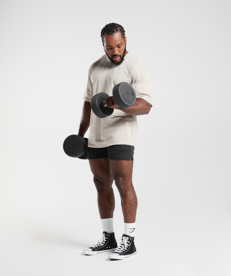 Camiseta Gymshark Power Gris Guijarro