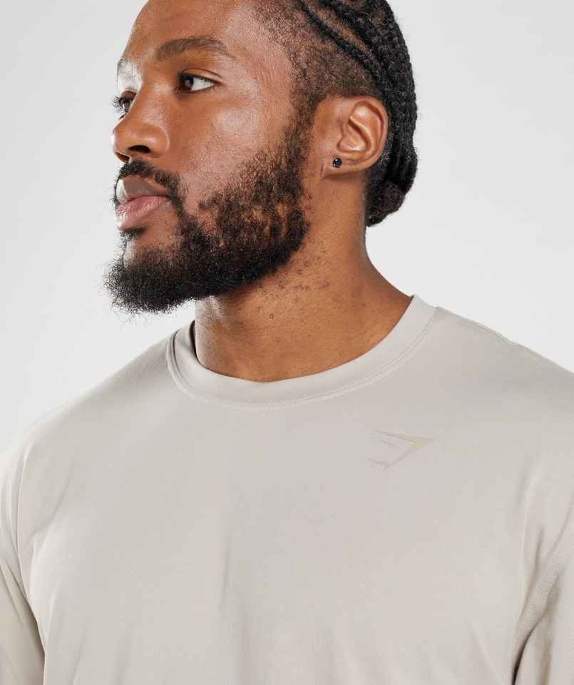 Camiseta Gymshark Power Gris Guijarro