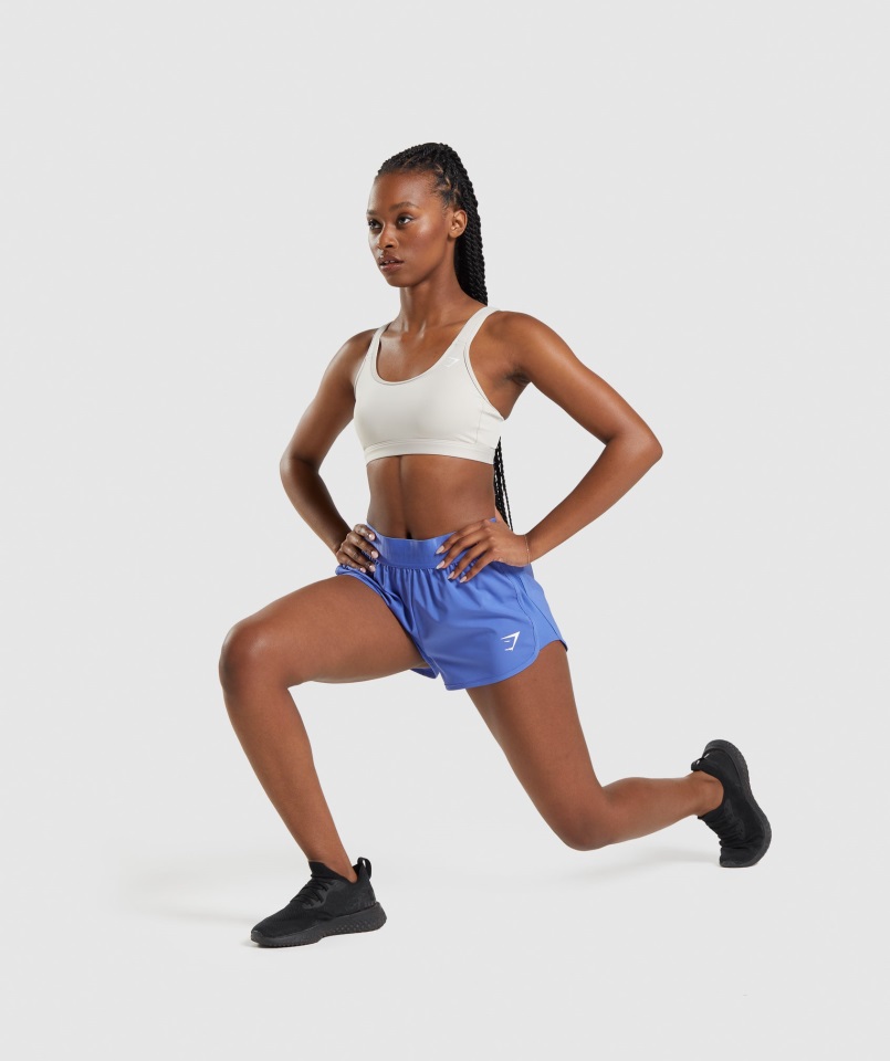 Sujetador Deportivo Con Escote Redondo En Gris Guijarro Gymshark