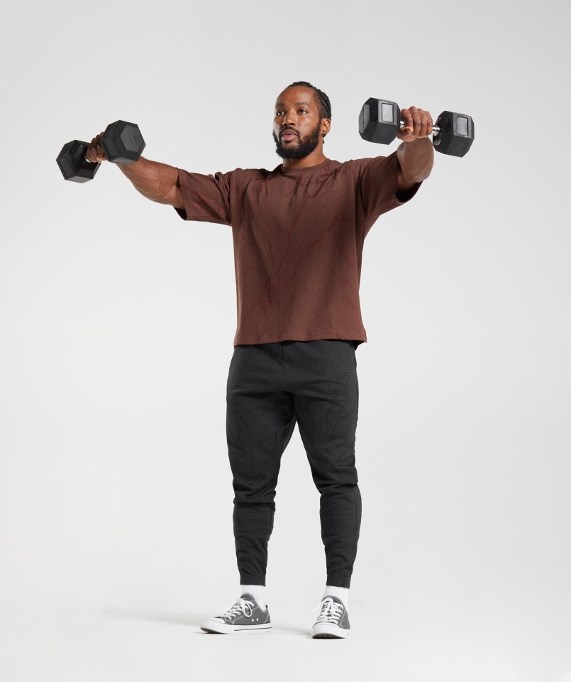 Joggers Gymshark Power Estampado Negro