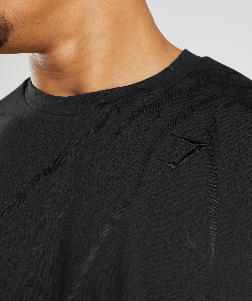 Gymshark Power Camiseta De Manga Corta Con Estampado Negro