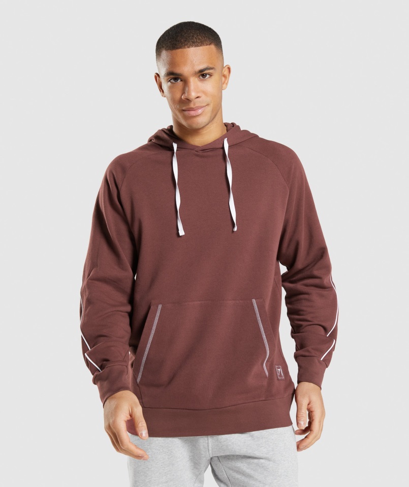 Sudadera Gymshark Reccess Marrón Cereza-blanco