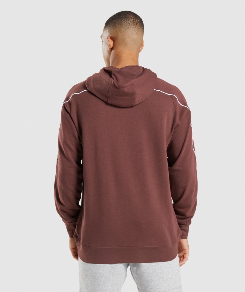 Sudadera Gymshark Reccess Marrón Cereza-blanco