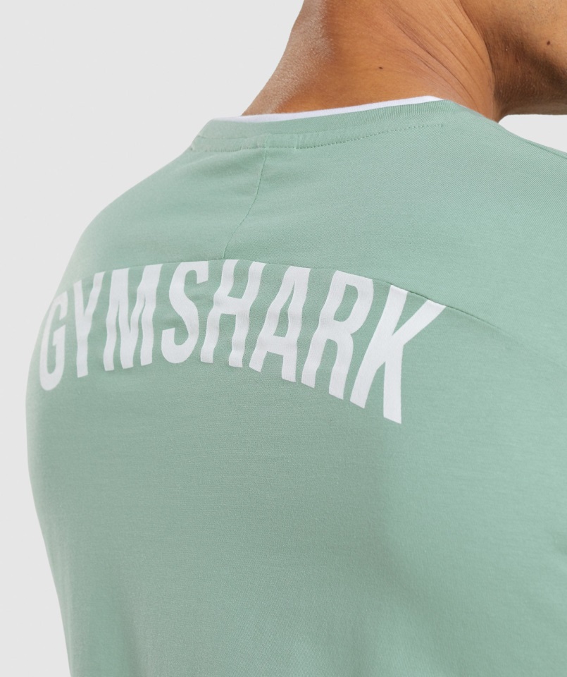 Camiseta Gymshark Receso Maya Azul-blanco