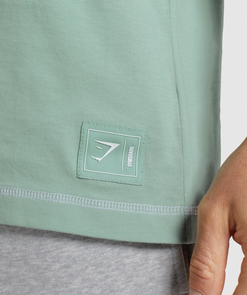 Camiseta Gymshark Receso Maya Azul-blanco