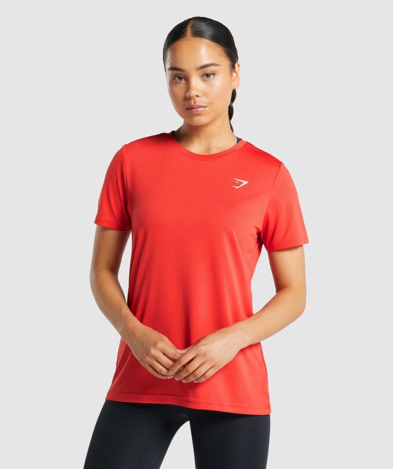 Camiseta Roja De Entrenamiento Gymshark