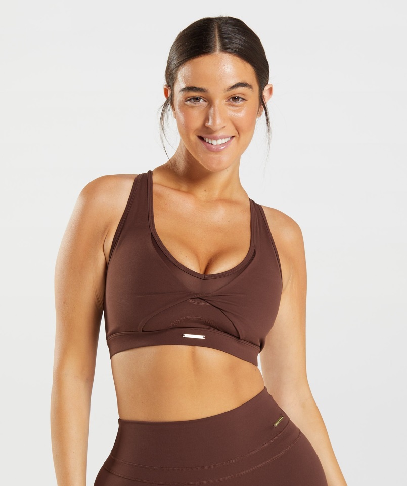 Sujetador Deportivo De Malla Gymshark Rekindle Brown Whitney