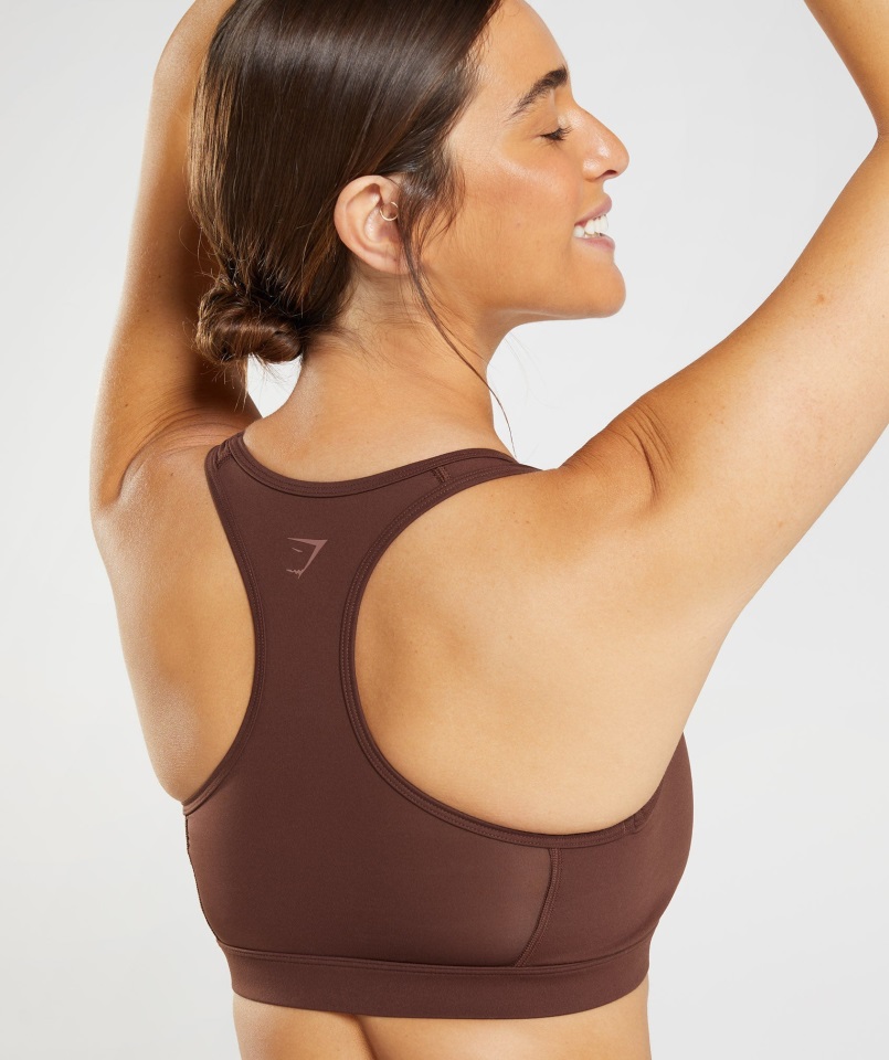 Sujetador Deportivo De Malla Gymshark Rekindle Brown Whitney