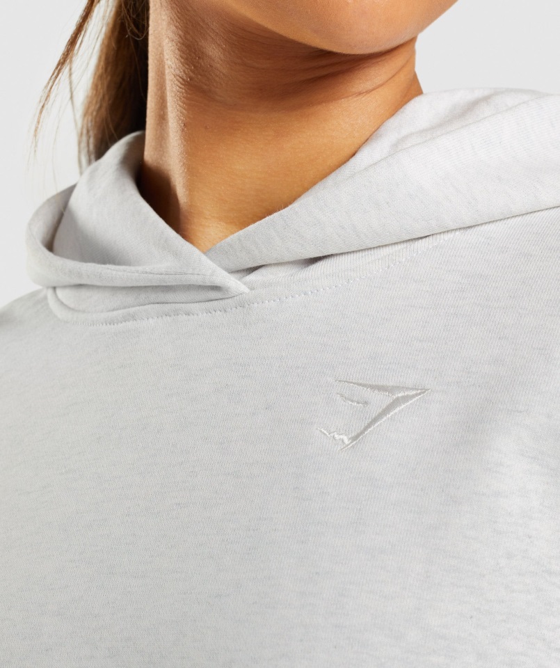 Gymshark Rest Day Sudadera Con Capucha Blanco Jaspeado
