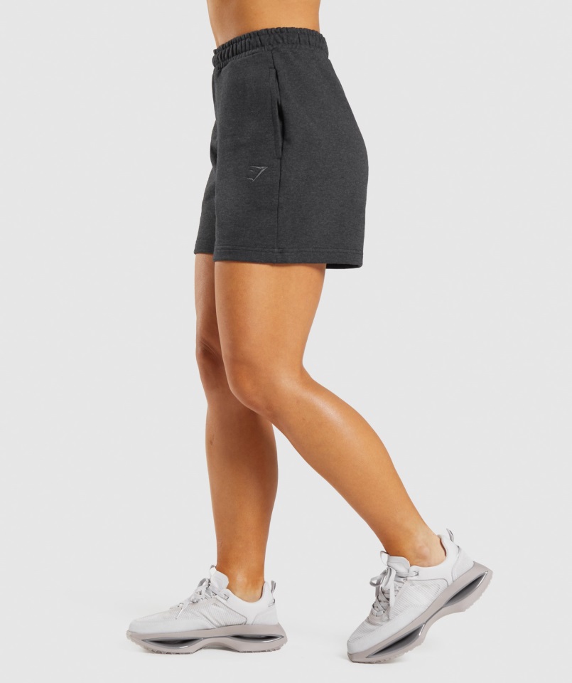 Gymshark Resto Día Sudaderas Pantalones Cortos Negro Núcleo Jaspeado