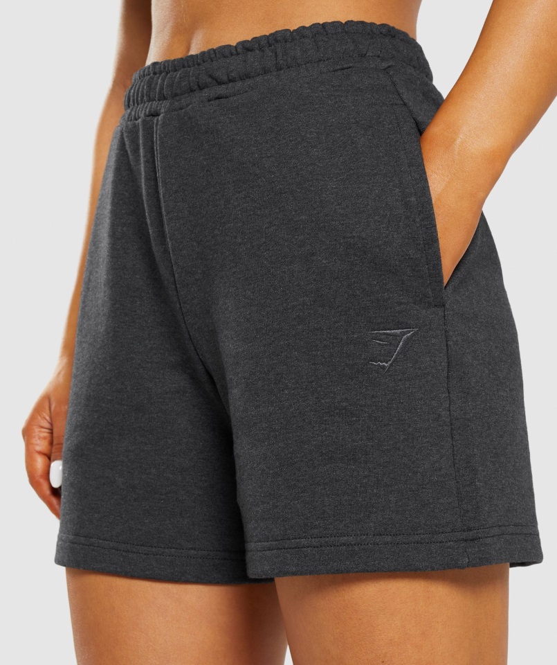 Gymshark Resto Día Sudaderas Pantalones Cortos Negro Núcleo Jaspeado