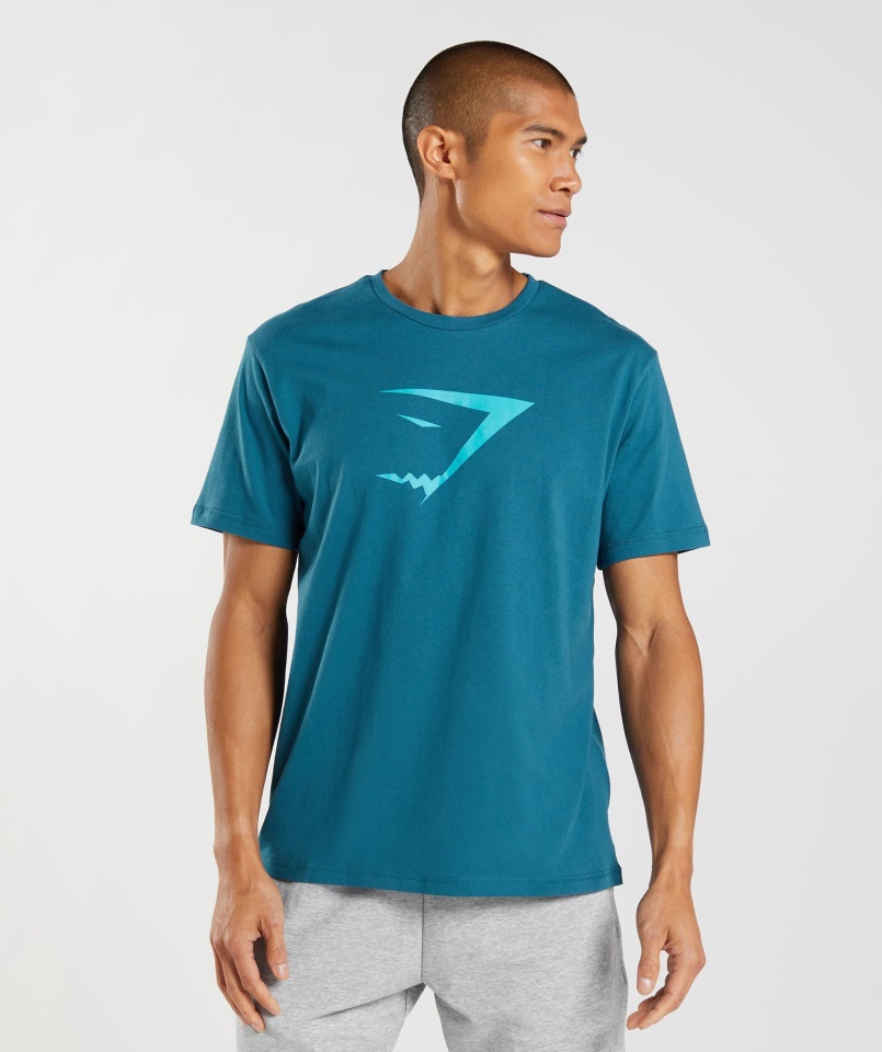 Gymshark Camiseta Con Relleno De Cabeza De Tiburón Azul Atlántico