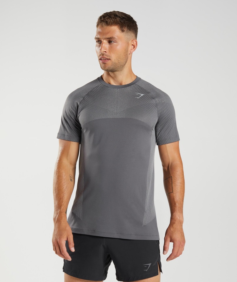 Camiseta Sin Costuras Gymshark Silueta Gris-smokey Gris Apex