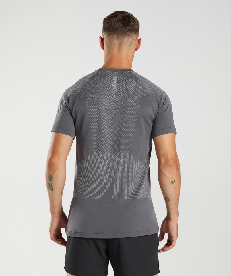 Camiseta Sin Costuras Gymshark Silueta Gris-smokey Gris Apex