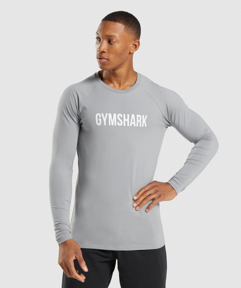 Camiseta De Manga Larga Gymshark Smokey Grey Apollo