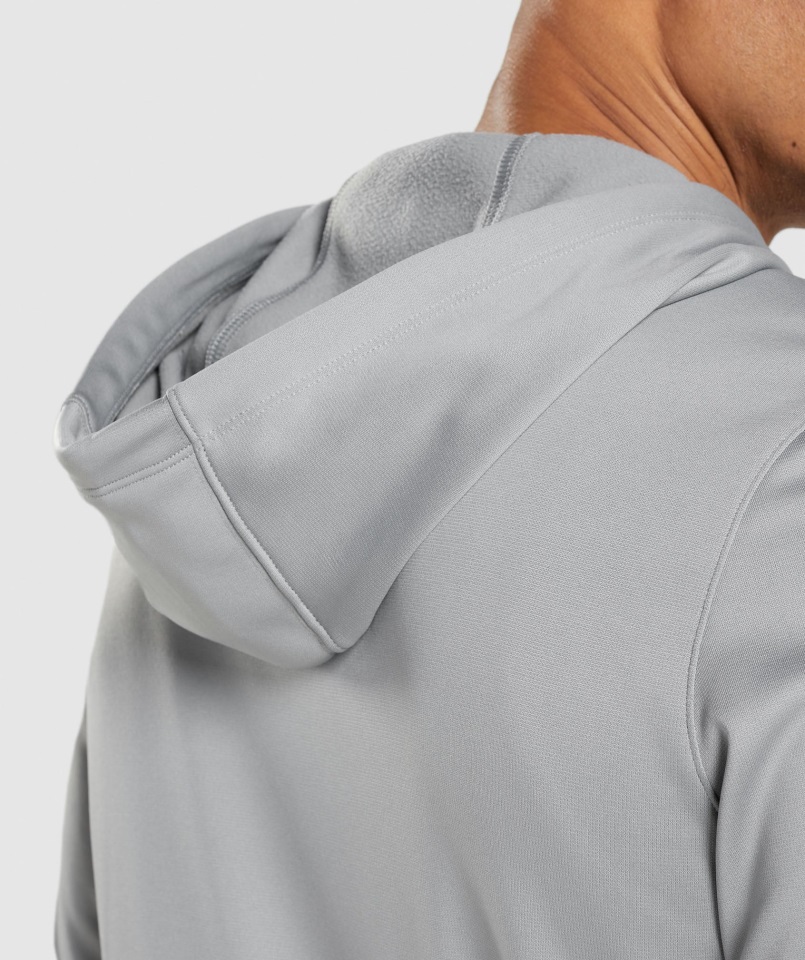 Sudadera Con Capucha Y Cremallera Gymshark Smokey Grey