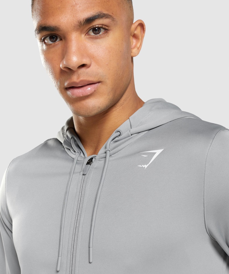 Sudadera Con Capucha Y Cremallera Gymshark Smokey Grey