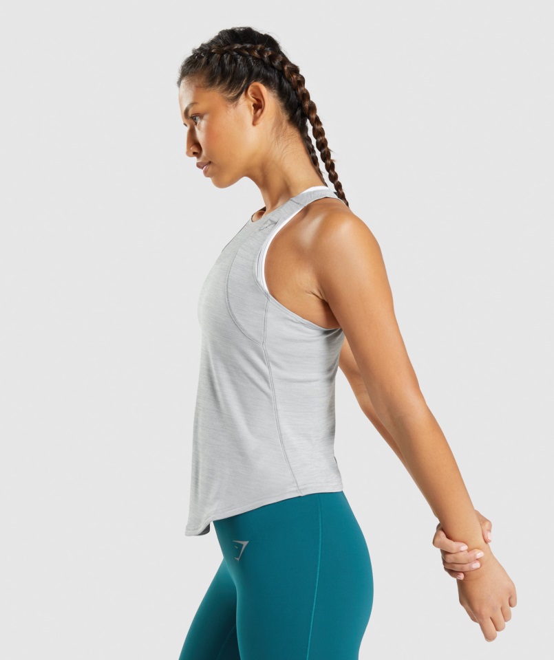 Tanque De Velocidad Gymshark Smokey Gris Verdoso Jaspeado