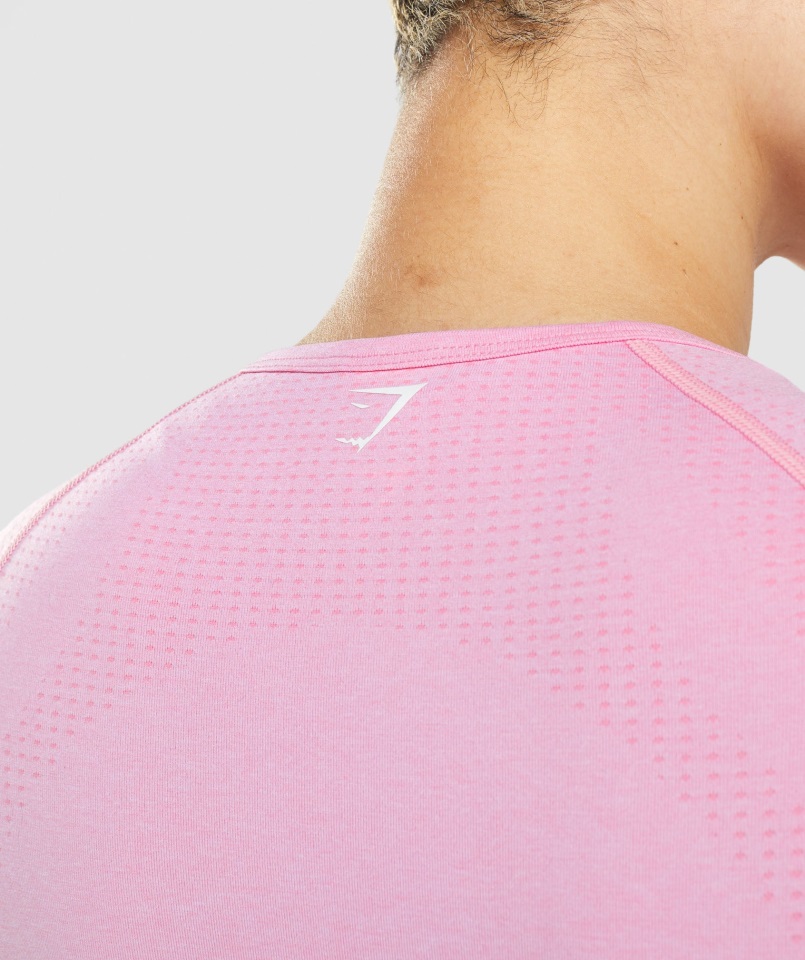Gymshark Sorbet Rosa Jaspeado Vital Crop Top Sin Costuras 2.0