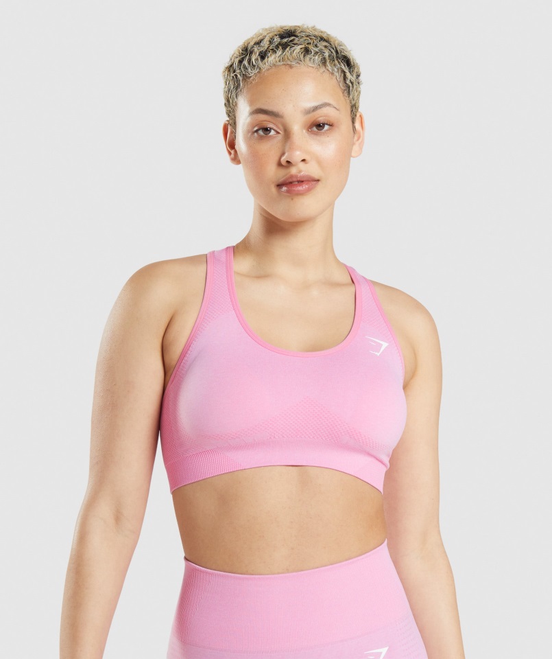 Sujetador Deportivo Gymshark Sorbet Rosa Jaspeado Vital Sin Costuras 2.0