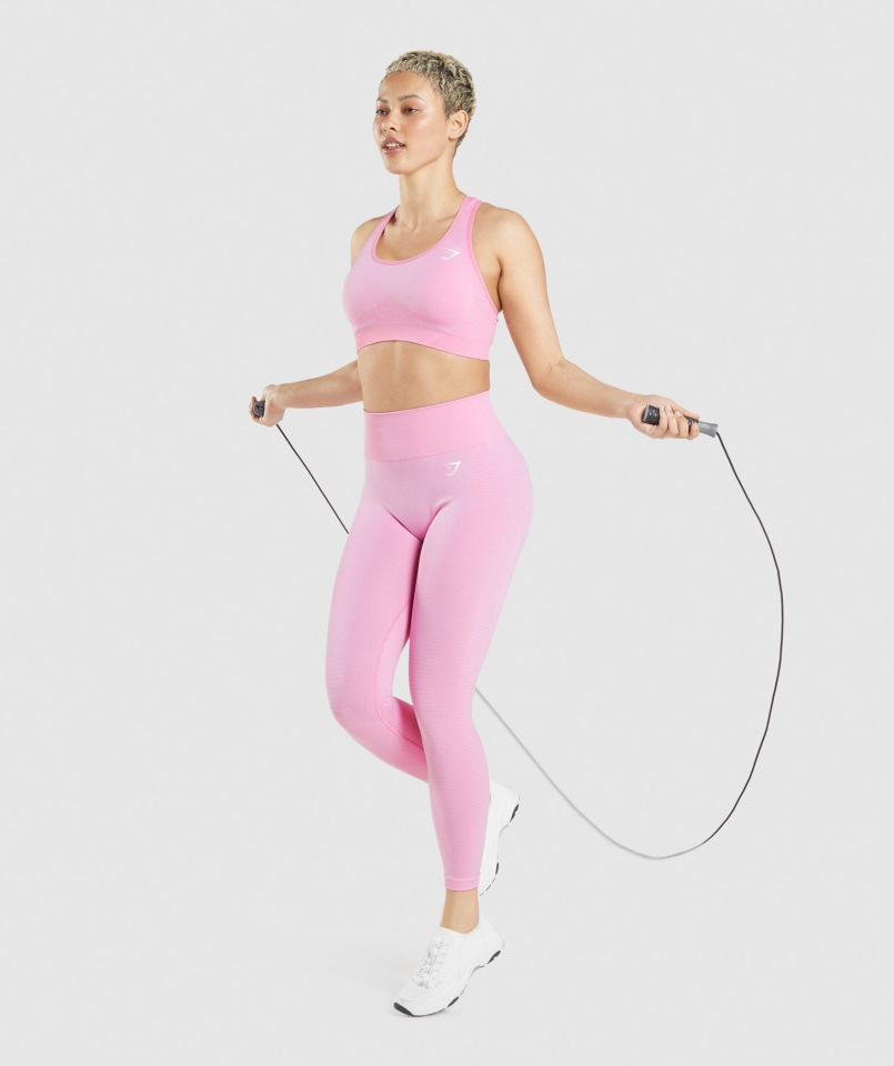 Sujetador Deportivo Gymshark Sorbet Rosa Jaspeado Vital Sin Costuras 2.0