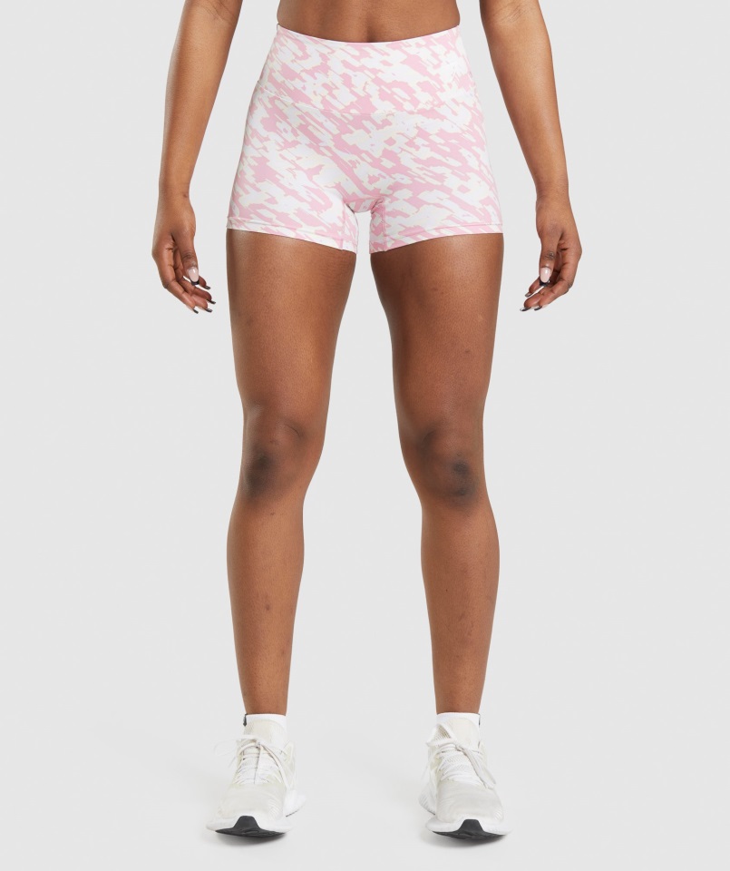 Shorts De Entrenamiento Con Estampado Rosa Sorbete De Gymshark