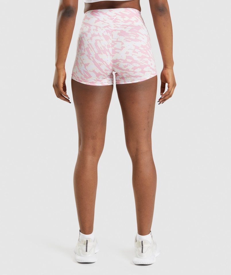Shorts De Entrenamiento Con Estampado Rosa Sorbete De Gymshark