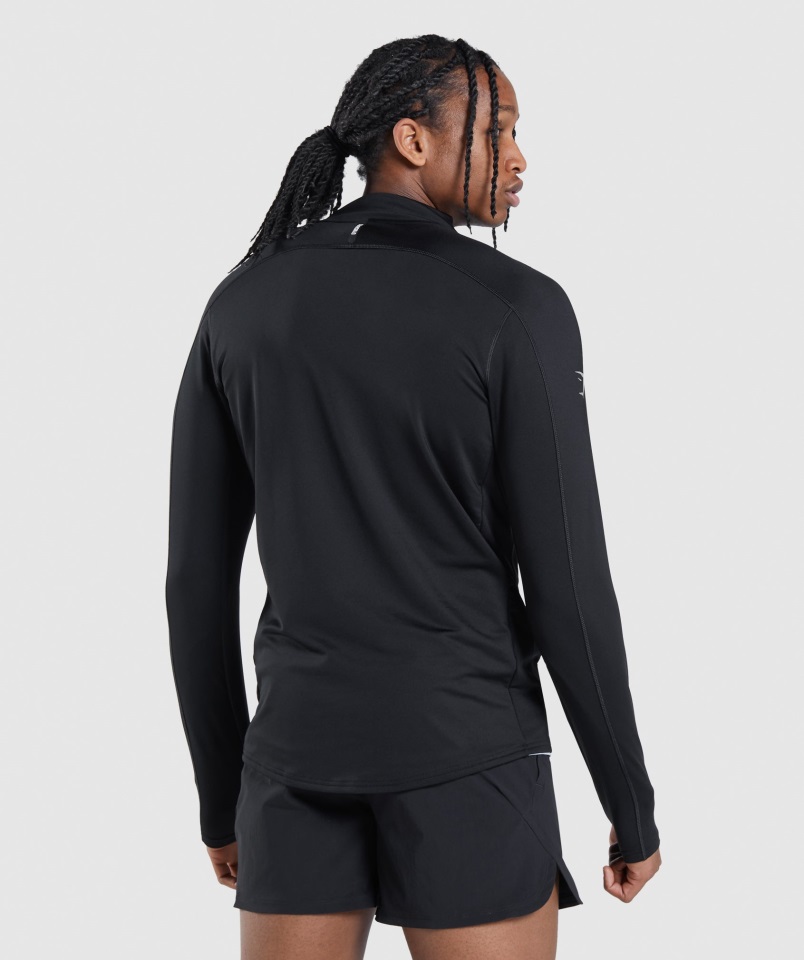 Gymshark Speed Evolucionar 1-4 Zip Negro