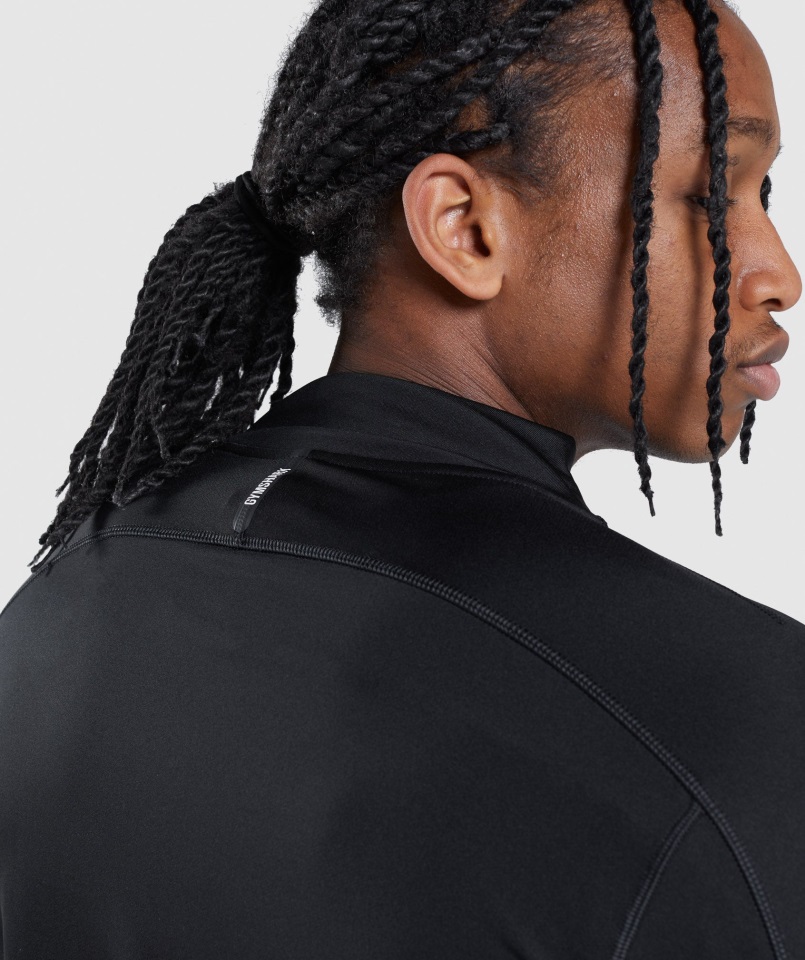 Gymshark Speed Evolucionar 1-4 Zip Negro