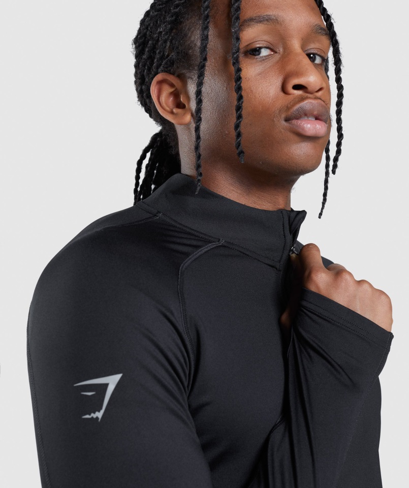 Gymshark Speed Evolucionar 1-4 Zip Negro