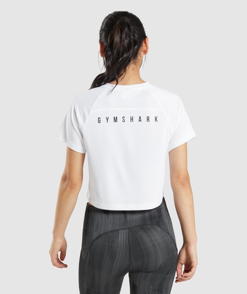 Camiseta Gymshark Sport Midi Blanca
