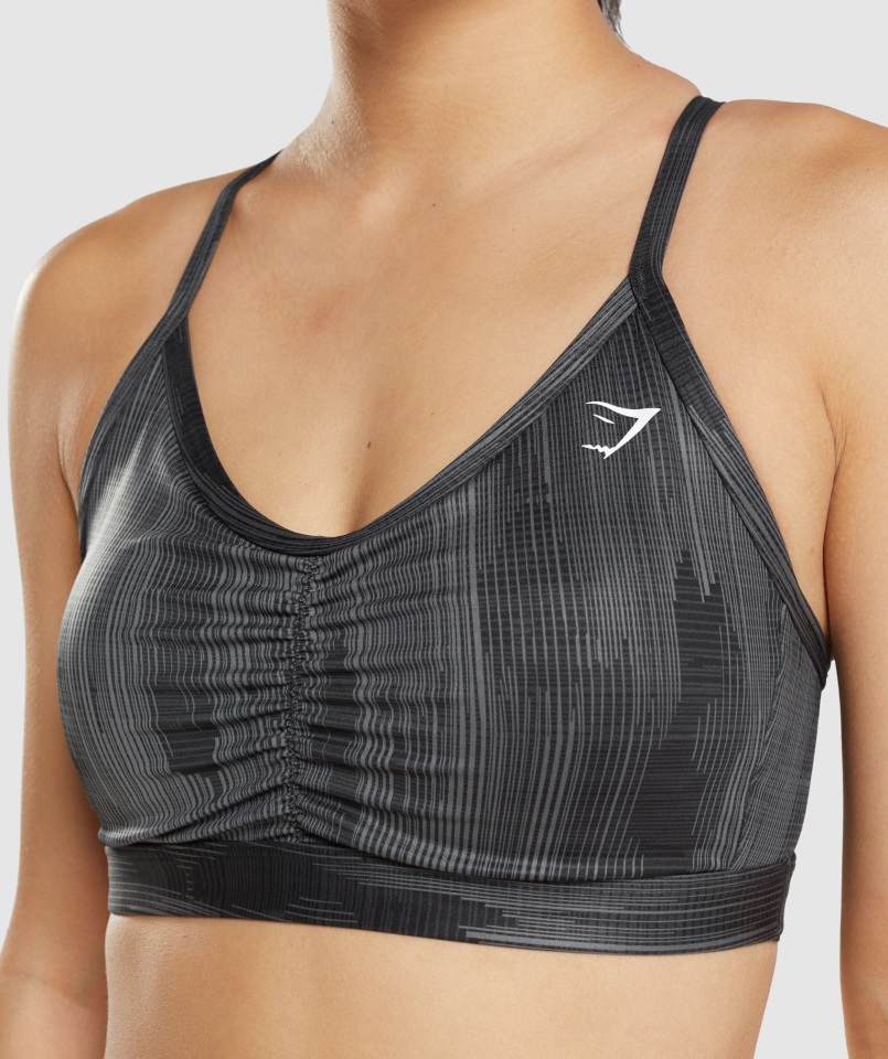 Sujetador Deportivo Gymshark Sport Estampado Negro