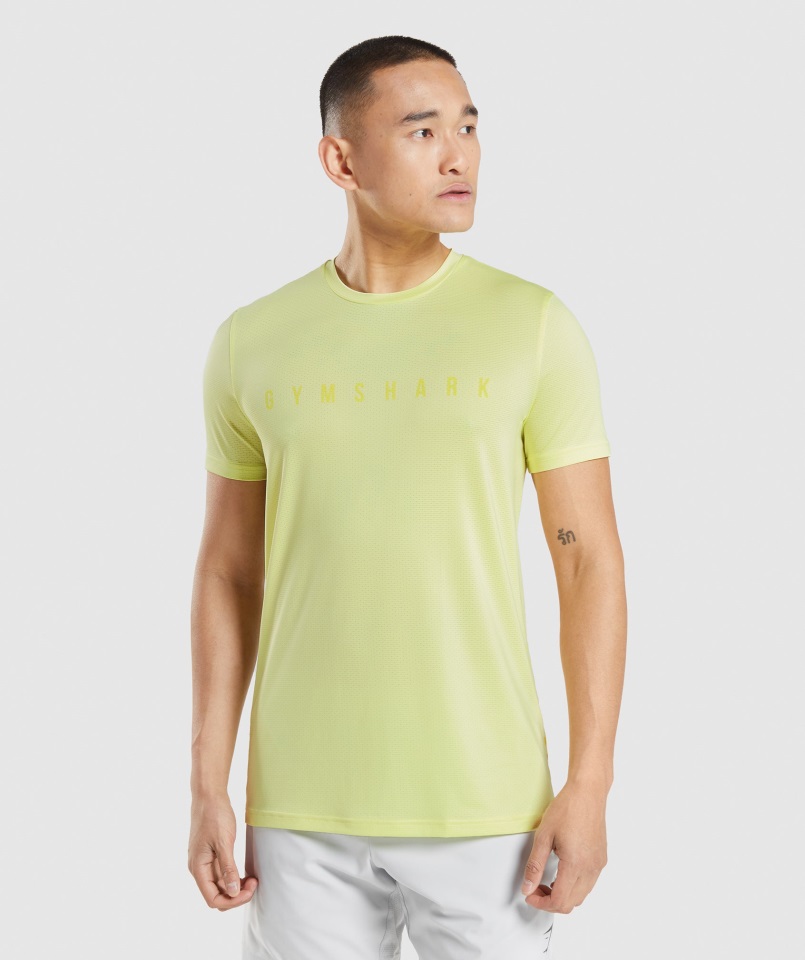 Camiseta Gymshark Sport Stripe Verde Luciérnaga