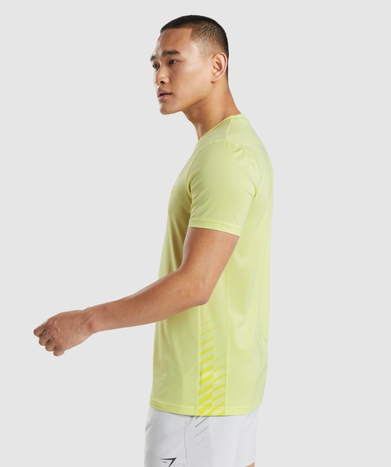 Camiseta Gymshark Sport Stripe Verde Luciérnaga