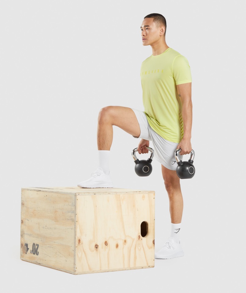 Camiseta Gymshark Sport Stripe Verde Luciérnaga