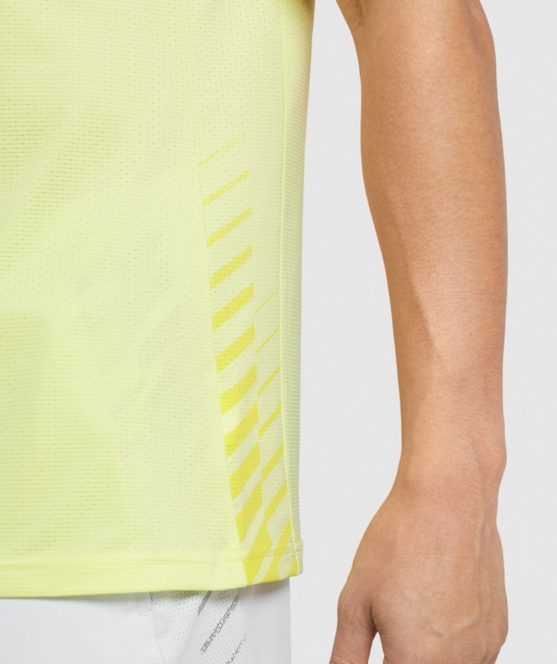 Camiseta Gymshark Sport Stripe Verde Luciérnaga