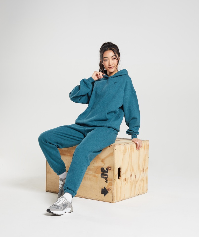 Sudadera Con Capucha Gymshark Steel Blue Marl Rest Day