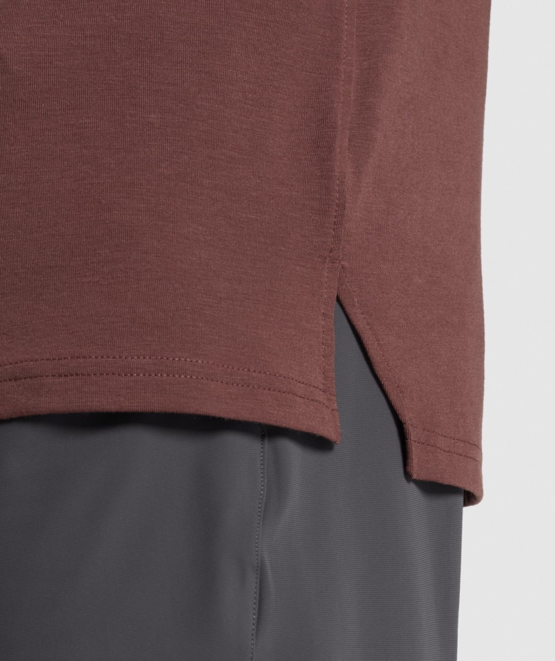 Gymshark Studio Amplificar Tanque Marrón Cereza