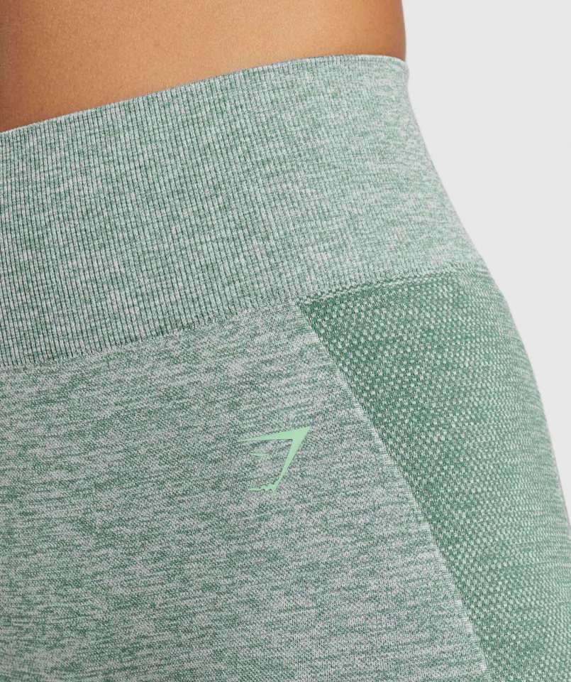 Shorts De Ciclismo Gymshark Studio Flex Verde Jaspeado