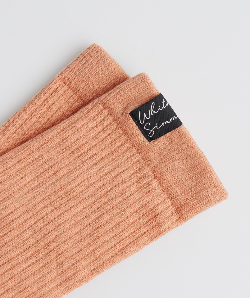 Gymshark Sunset Beige Whitney Tab Calcetines De Equipo Paquete De 1