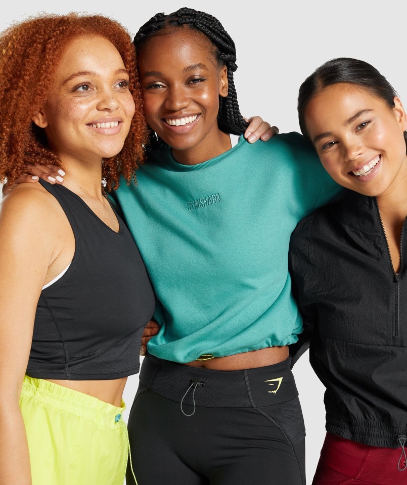 Sudadera Gymshark Pulso Verde Azulado