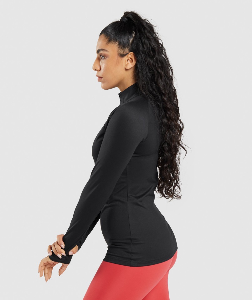 Gymshark Entrenamiento 1-4 Zip Negro