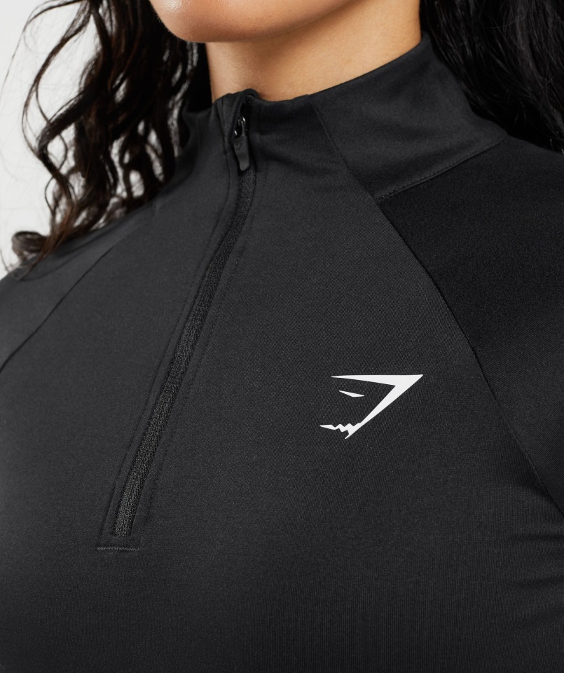 Gymshark Entrenamiento 1-4 Zip Negro
