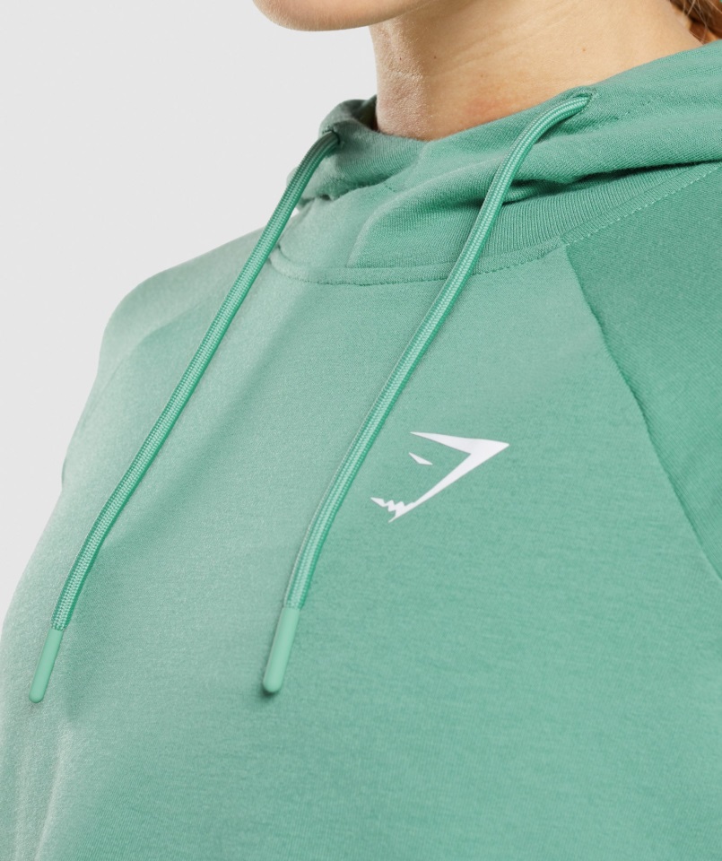 Gymshark Training Cropped Hoodie Verde Alpino