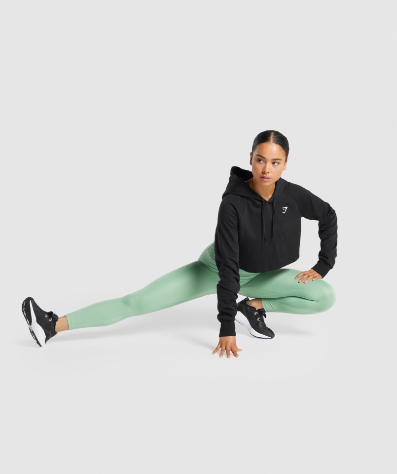 Gymshark Training Cropped Hoodie Negro