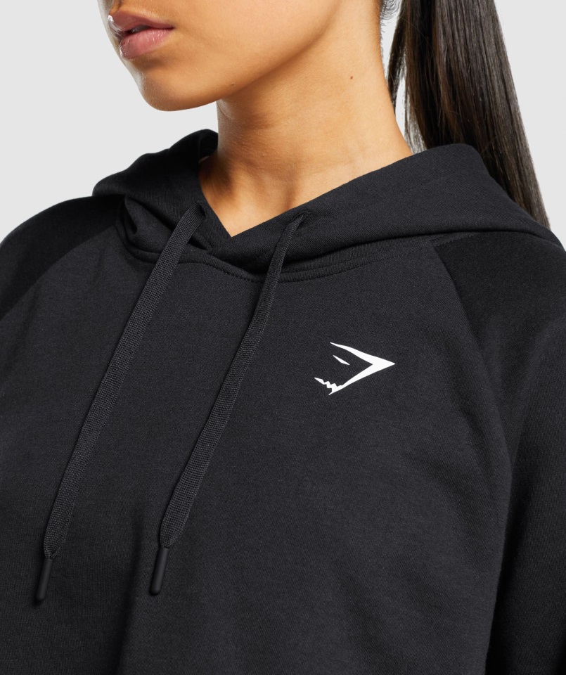 Gymshark Training Cropped Hoodie Negro