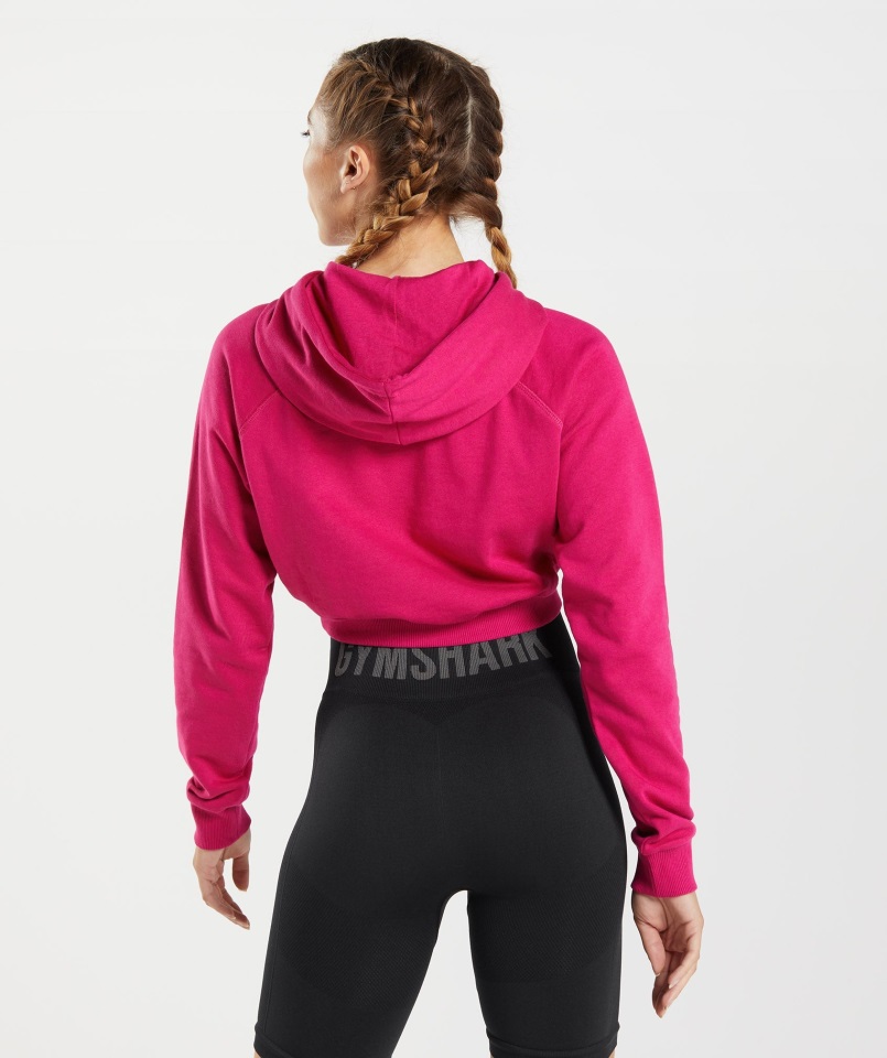 Gymshark Entrenamiento Sudadera Corta Con Capucha Rosa Magenta