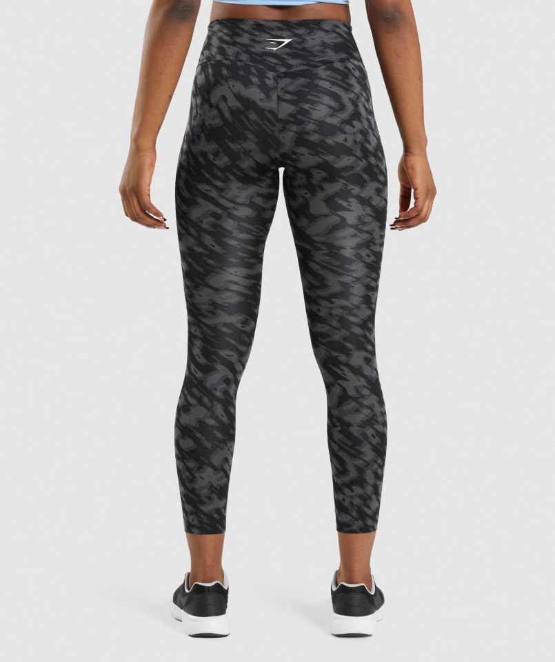 Leggins De Entrenamiento Gymshark Estampado Negro