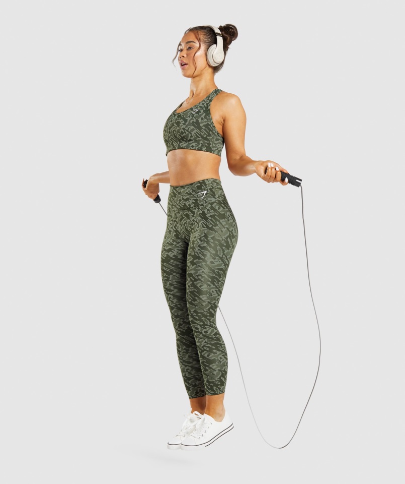 Leggins De Entrenamiento Gymshark Estampado Verde