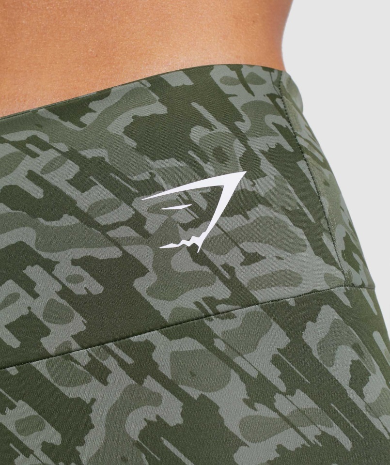 Leggins De Entrenamiento Gymshark Estampado Verde